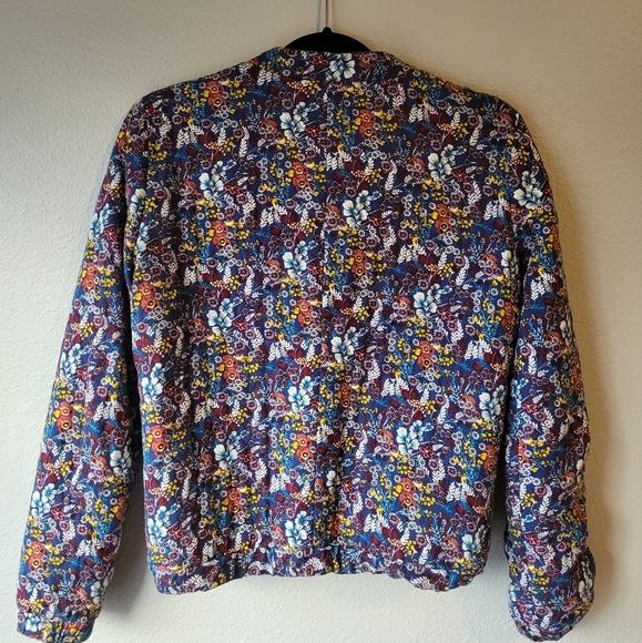 Colorful Bomber jacket flowers M - Picture 4 of 5
